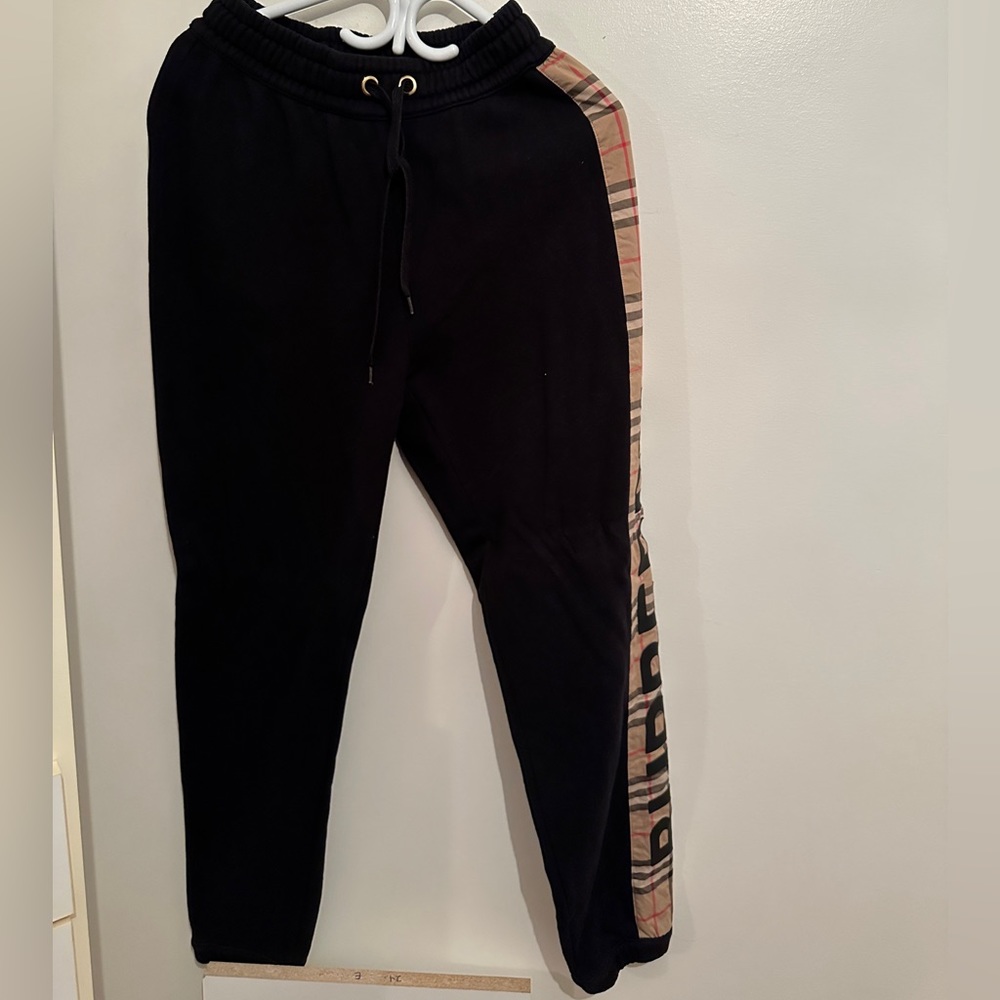 Burberry black vintage panel lounge pants